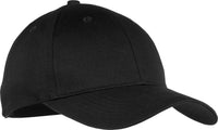 Port & Company YCP80 Youth Six Panel Twill Cap Black Black / One Size Fits Most