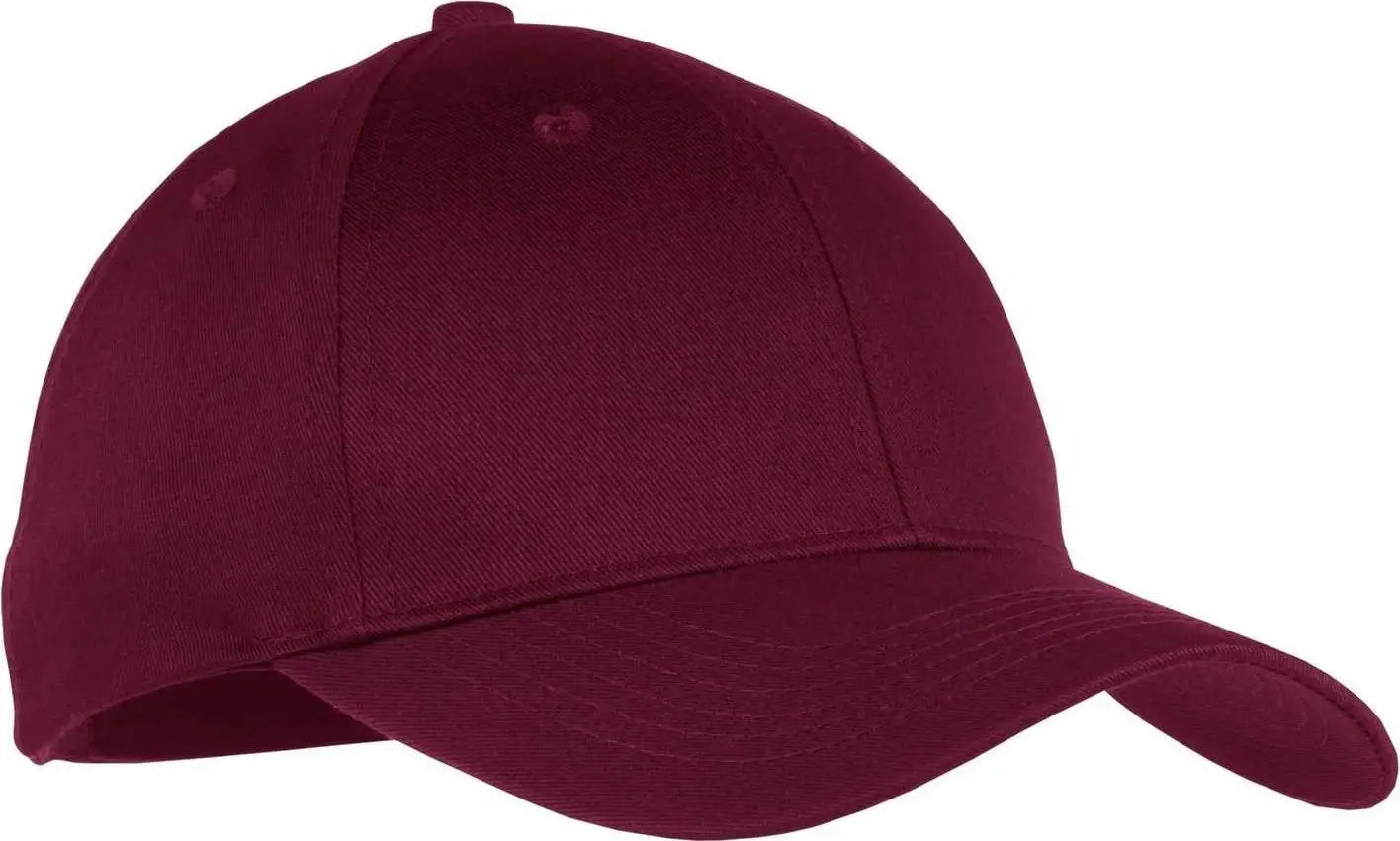 Port & Company YCP80 Youth Six-Panel Twill Cap - Maroon - Maroon / One Size Fits Most