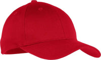 Port & Company YCP80 Youth Six Panel Twill Cap Red Red / One Size Fits Most