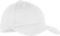 Port & Company YCP80 Youth Six Panel Twill Cap White White / One Size Fits Most