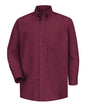 Red Kap SP90 Poplin Dress Shirt - Burgundy - Maroon / S