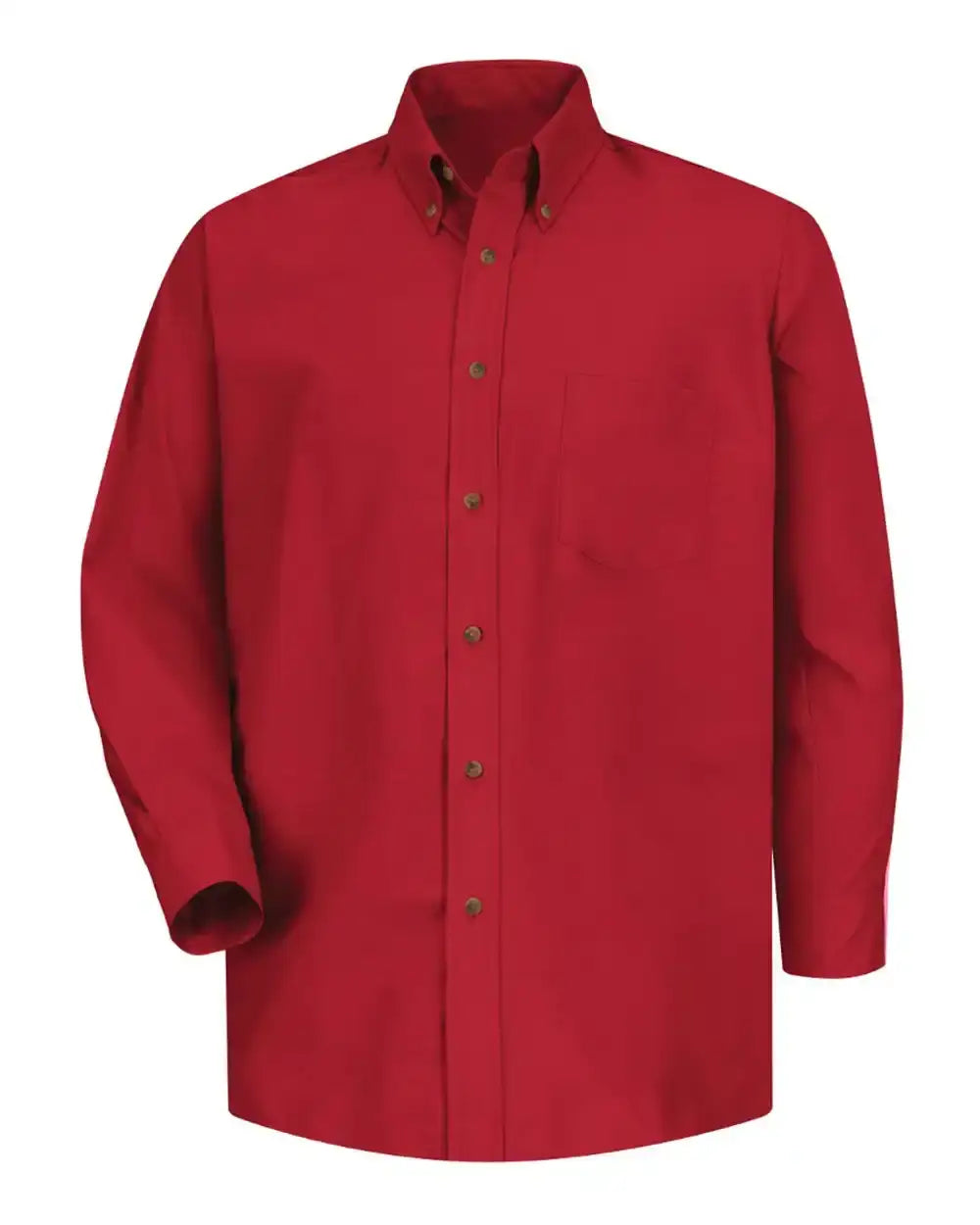 Red Kap SP90 Poplin Dress Shirt - Red - Sleeve 36 37 - Red - Sleeve 36/37 / L