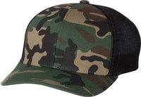 Richardson 110 Fitted Trucker with R-Flex Caps - Army Camo Black - Green Black / SM-MD