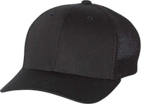 Richardson 110 Fitted Trucker with R-Flex Caps - Black - Black / SM-MD