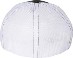 Richardson 110 Fitted Trucker with R-Flex Caps - Black White