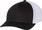 Richardson 110 Fitted Trucker with R-Flex Caps - Black White - Black White / SM-MD