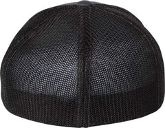 Richardson 110 Fitted Trucker with R-Flex Caps - Charcoal Black