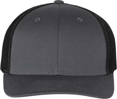 Richardson 110 Fitted Trucker with R-Flex Caps - Charcoal Black