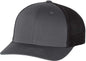 Richardson 110 Fitted Trucker with R-Flex Caps - Charcoal Black - Dark Gray Black / SM-MD