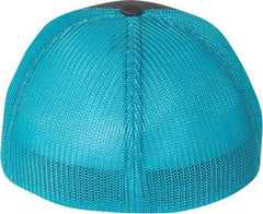 Richardson 110 Fitted Trucker with R Flex Caps Charcoal Neon Blue