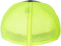Richardson 110 Fitted Trucker with R-Flex Caps - Charcoal Neon Yellow