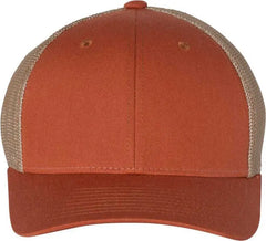 Richardson 110 Fitted Trucker with R Flex Caps Dark Orange Khaki