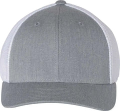 Richardson 110 Fitted Trucker with R-Flex Caps - Heather Gray White
