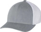 Richardson 110 Fitted Trucker with R-Flex Caps - Heather Gray White - Gray White / SM-MD