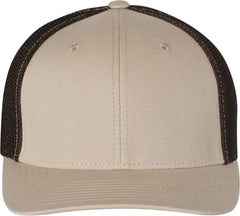 Richardson 110 Fitted Trucker with R-Flex Caps - Khaki Coffee