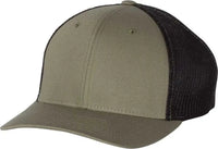 Richardson 110 Fitted Trucker with R-Flex Caps - Loden Black - Dark Gray Black / SM-MD