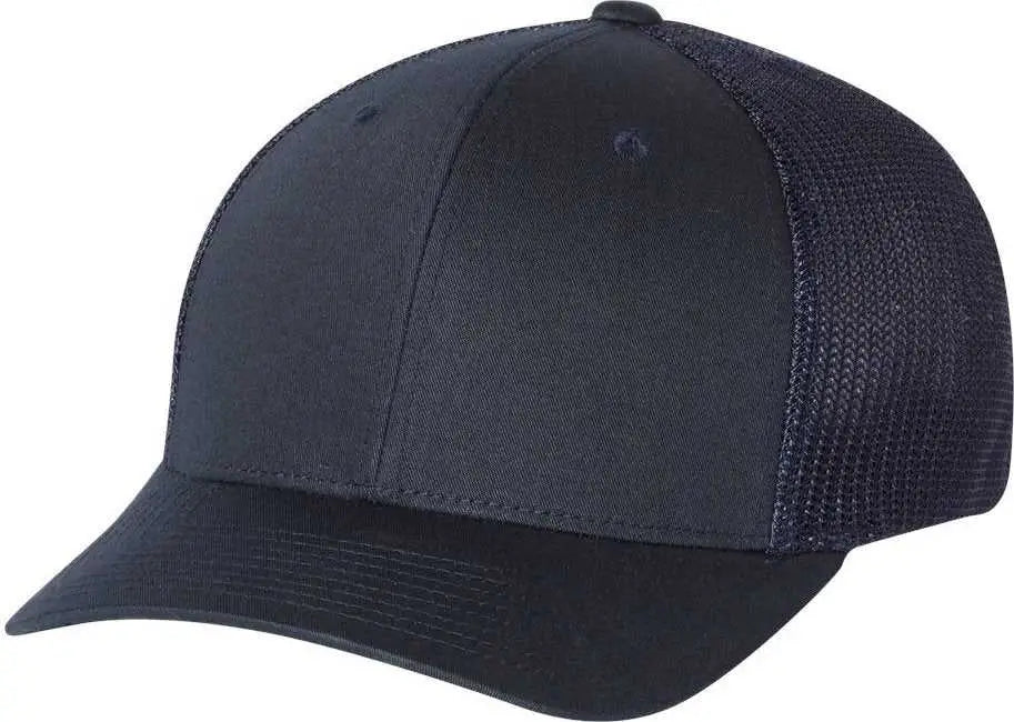 Richardson 110 Fitted Trucker with R-Flex Caps - Navy - Navy / SM-MD