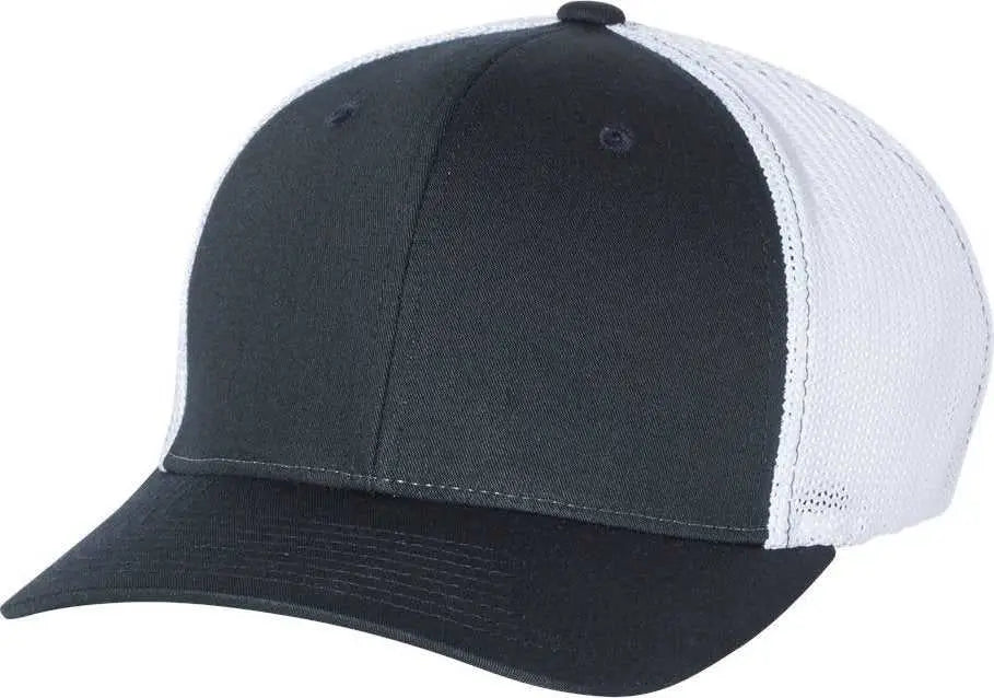 Richardson 110 Fitted Trucker with R Flex Caps Navy White Navy White / SM MD