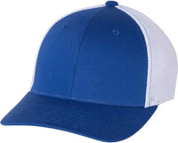 Richardson 110 Fitted Trucker with R-Flex Caps - Royal White - Royal White / SM-MD