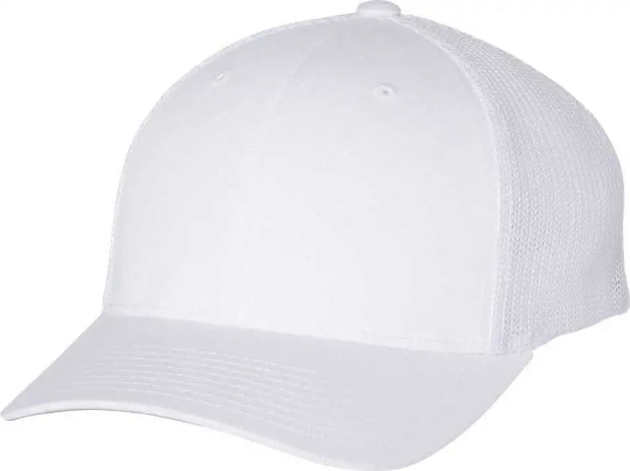 Richardson 110 Fitted Trucker with R Flex Caps White White / SM MD