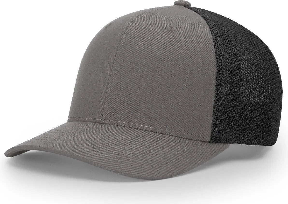 Richardson 110 R-Flex Trucker Cap - Charcoal Black - Dark Gray Black / LG-XL