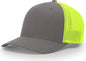 Richardson 110 R-Flex Trucker Cap - Charcoal Neon Yellow - Dark Gray Yellow / LG-XL