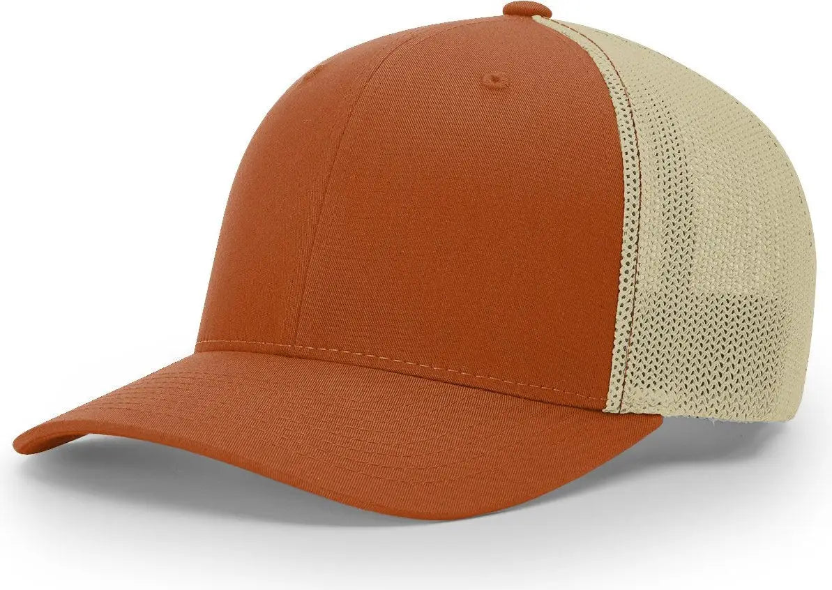Richardson 110 R-Flex Trucker Cap - Dark Orange Khaki - Orange Khaki / LG-XL