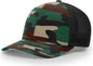 Richardson 110 R-Flex Trucker Cap - Green Camo Black - Green Black / LG-XL