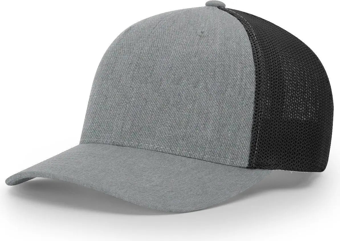 Richardson 110 R-Flex Trucker Cap - Heather Gray Black - Graay Black / LG-XL