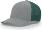 Richardson 110 R-Flex Trucker Cap - Heather Gray Dark Green - Gray Forest / LG-XL