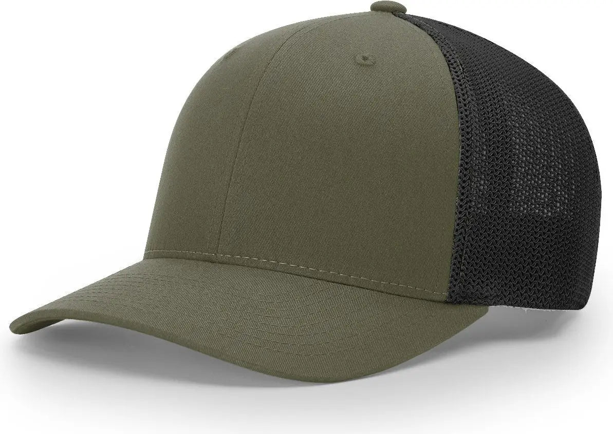 Richardson 110 R-Flex Trucker Cap - Loden Black - Loden Black / LG-XL