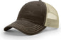 Richardson 111 Garment Washed Trucker Cap - Brown Khaki - Brown Khaki / OSFM