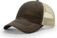 Richardson 111 Garment Washed Trucker Cap - Brown Khaki - Brown Khaki / OSFM