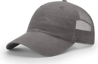 Richardson 111 Garment Washed Trucker Cap - Charcoal - Dark Gray / OSFM