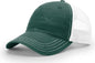 Richardson 111 Garment Washed Trucker Cap - Dark Green White - Forest White / OSFM
