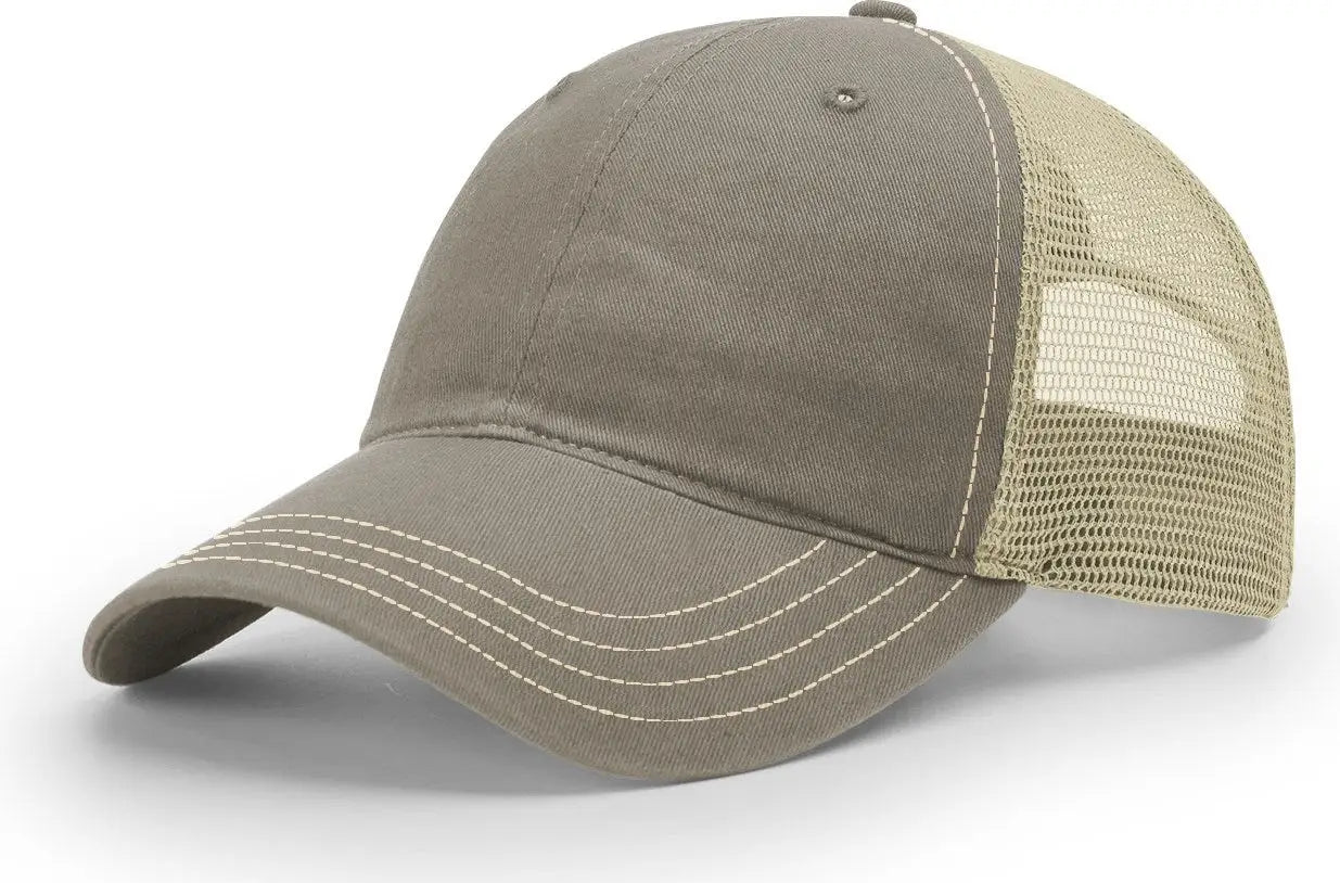 Richardson 111 Garment Washed Trucker Cap - Driftwood Khaki - Driftwood Khaki / OSFM