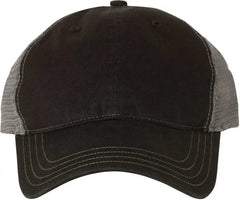 Richardson 111 Garment-Washed Trucker Caps - Black Charcoal - Black Dark Gray / OSFM