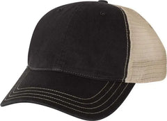Richardson 111 Garment-Washed Trucker Caps - Black Khaki - Black Khaki / OSFM