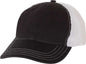 Richardson 111 Garment-Washed Trucker Caps - Black White - Black White / OSFM