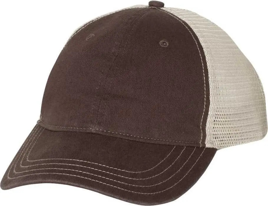 Richardson 111 Garment-Washed Trucker Caps - Brown Khaki - Brown Khaki / OSFM