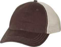 Richardson 111 Garment-Washed Trucker Caps - Brown Khaki - Brown Khaki / OSFM