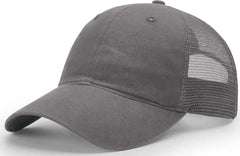 Richardson 111 Garment-Washed Trucker Caps - Charcoal - Dark Gray / OSFM