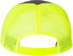 Richardson 111 Garment-Washed Trucker Caps - Charcoal Neon Yellow - Dark Gray Yellow / OSFM