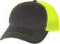 Richardson 111 Garment-Washed Trucker Caps - Charcoal Neon Yellow - Dark Gray Yellow / OSFM