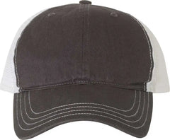 Richardson 111 Garment-Washed Trucker Caps - Charcoal White - Dark Gray White / OSFM
