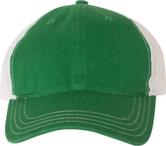 Richardson 111 Garment-Washed Trucker Caps - Kelly White - Kelly White / OSFM