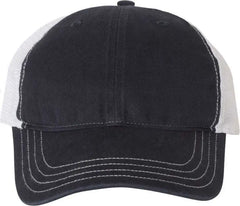 Richardson 111 Garment-Washed Trucker Caps - Navy White - Navy White / OSFM
