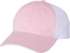 Richardson 111 Garment-Washed Trucker Caps - Pink White - Pink White / SM
