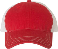 Richardson 111 Garment-Washed Trucker Caps - Red White - Red White / OSFM