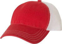 Richardson 111 Garment-Washed Trucker Caps - Red White - Red White / OSFM